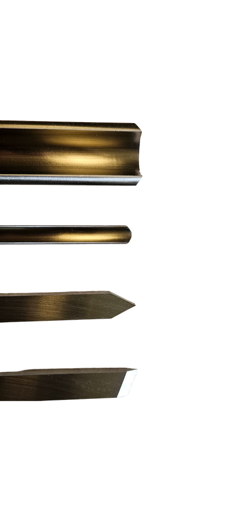 4 delige set houtdraaibeitels van Crown. 