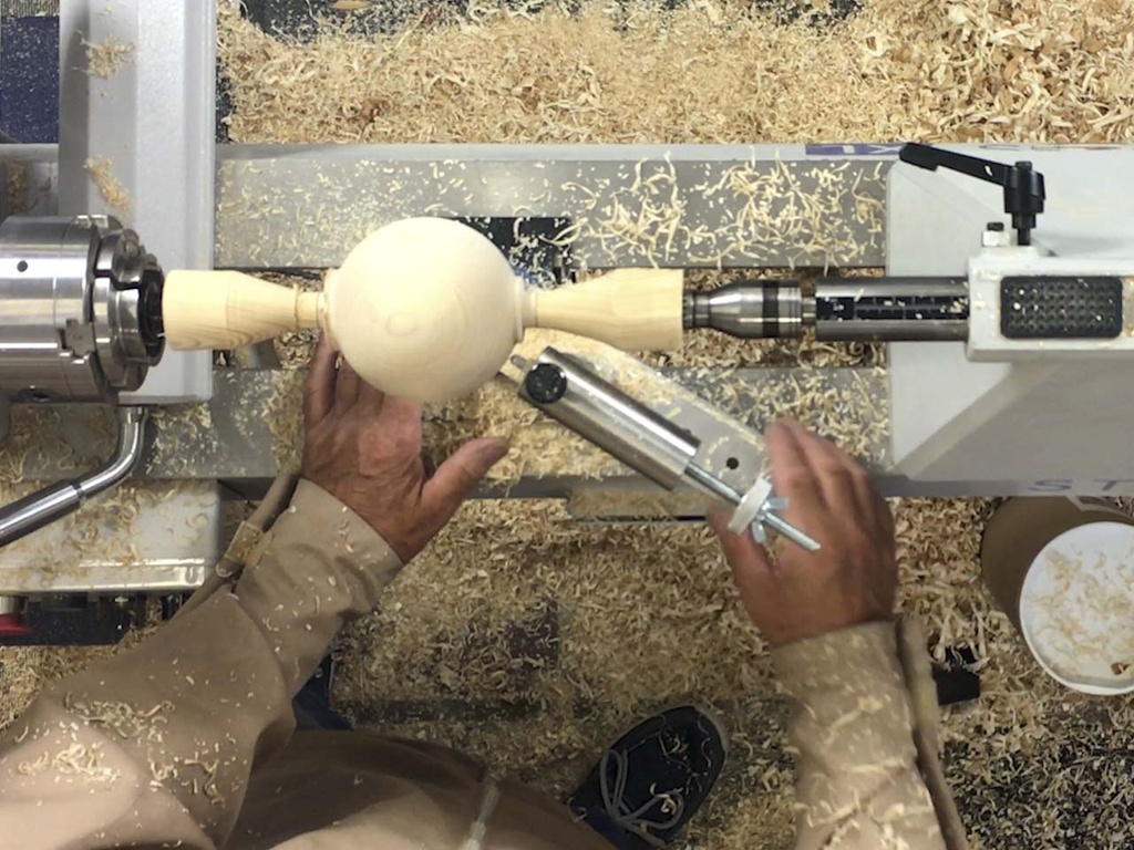 Bollendraai hulpstuk, Sphere jig